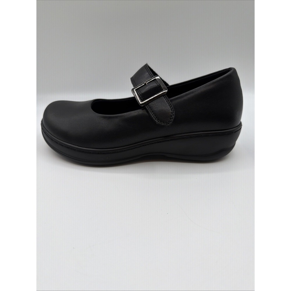 Spring Step Arvada Wedge Flats, Women's 6.5, Mary Jane Black Leather